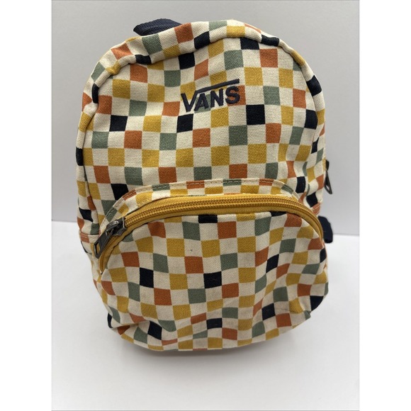 Vans Karina Rozunko Checkered Mini Backpack  10"H 8" W - Picture 6 of 11